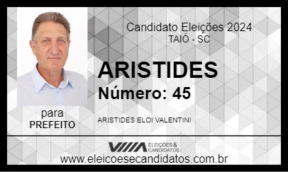 Candidato ARISTIDES 2024 - TAIÓ - Eleições