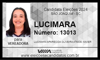 Candidato LUCIMARA 2024 - SÃO JOAQUIM - Eleições