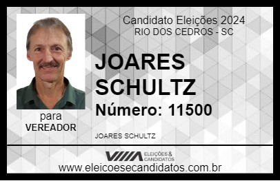 Candidato JOARES SCHULTZ 2024 - RIO DOS CEDROS - Eleições