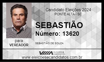 Candidato SEBASTIÃO 2024 - PONTE ALTA - Eleições