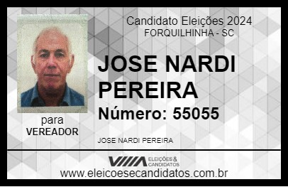 Candidato JOSÉ NARDI (ZÉ MECÂNICO) 2024 - FORQUILHINHA - Eleições