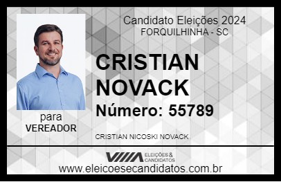 Candidato CRISTIAN NOVACK 2024 - FORQUILHINHA - Eleições