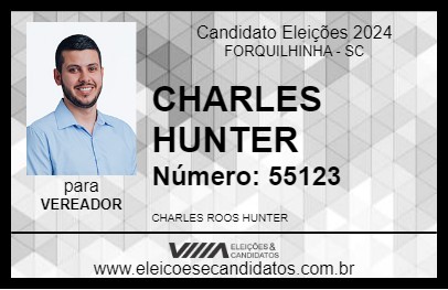 Candidato CHARLES HUNTER 2024 - FORQUILHINHA - Eleições