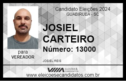 Candidato JOSIEL CARTEIRO 2024 - GUABIRUBA - Eleições