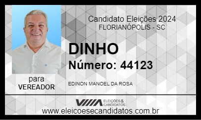 Candidato DINHO 2024 - FLORIANÓPOLIS - Eleições