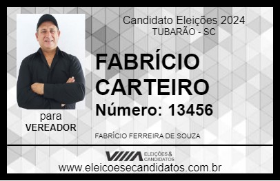 Candidato FABRÍCIO CARTEIRO 2024 - TUBARÃO - Eleições