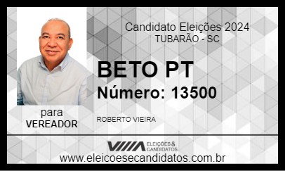 Candidato BETO PT 2024 - TUBARÃO - Eleições