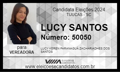 Candidato LUCY SANTOS 2024 - TIJUCAS - Eleições