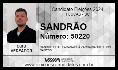 Candidato SANDRÃO 2024 - TIJUCAS - Eleições