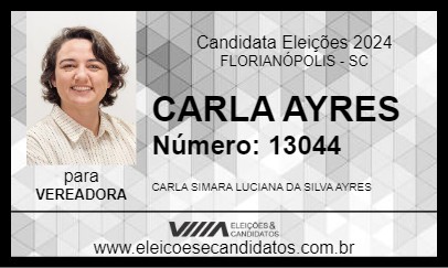 Candidato CARLA AYRES 2024 - FLORIANÓPOLIS - Eleições