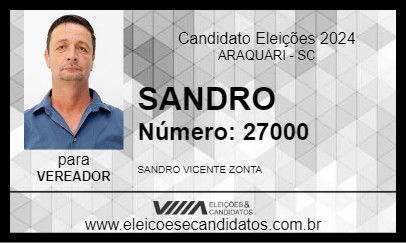 Candidato SANDRO 2024 - ARAQUARI - Eleições