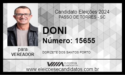 Candidato DONI 2024 - PASSO DE TORRES - Eleições