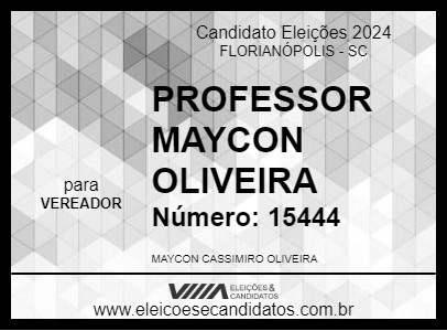 Candidato PROFESSOR MAYCON OLIVEIRA 2024 - FLORIANÓPOLIS - Eleições