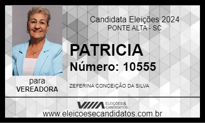 Candidato PATRICIA 2024 - PONTE ALTA - Eleições