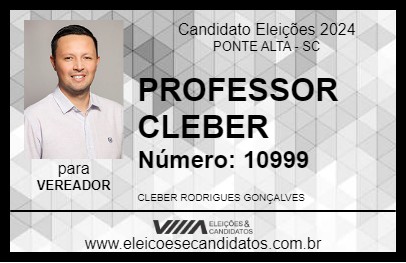 Candidato PROFESSOR CLEBER 2024 - PONTE ALTA - Eleições