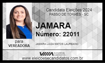 Candidato JAMARA 2024 - PASSO DE TORRES - Eleições