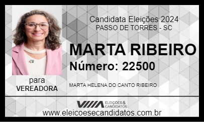 Candidato MARTA RIBEIRO 2024 - PASSO DE TORRES - Eleições