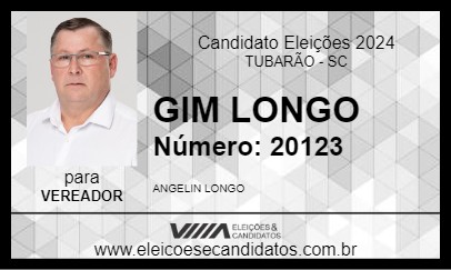 Candidato GIM LONGO 2024 - TUBARÃO - Eleições