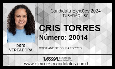 Candidato CRIS TORRES 2024 - TUBARÃO - Eleições