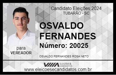 Candidato OSVALDO FERNANDES 2024 - TUBARÃO - Eleições