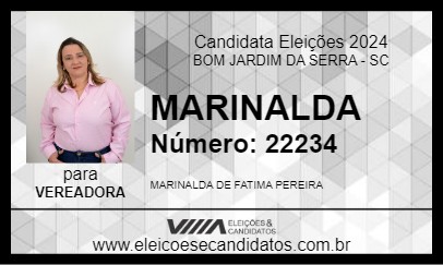 Candidato MARINALDA 2024 - BOM JARDIM DA SERRA - Eleições