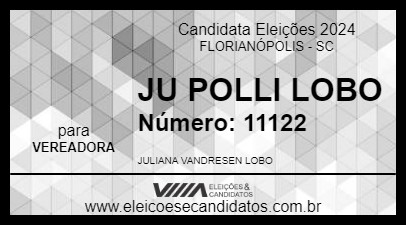 Candidato JU POLLI LOBO 2024 - FLORIANÓPOLIS - Eleições