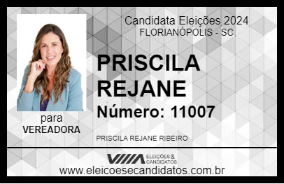 Candidato PRISCILA REJANE 2024 - FLORIANÓPOLIS - Eleições