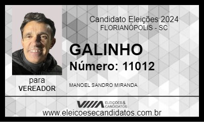 Candidato SANDRO GALINHO 2024 - FLORIANÓPOLIS - Eleições