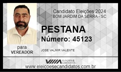 Candidato PESTANA 2024 - BOM JARDIM DA SERRA - Eleições