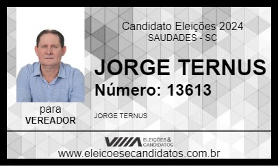 Candidato JORGE TERNUS 2024 - SAUDADES - Eleições