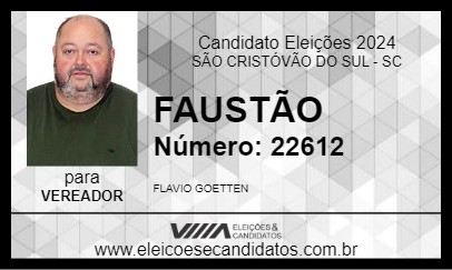 Candidato FAUSTÃO 2024 - SÃO CRISTÓVÃO DO SUL - Eleições