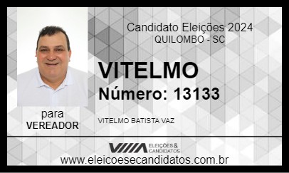 Candidato VITELMO 2024 - QUILOMBO - Eleições