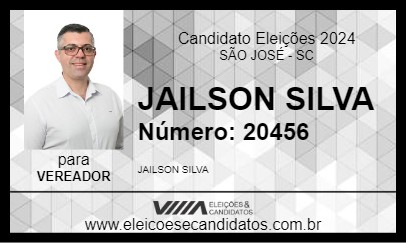 Candidato JAILSON SILVA 2024 - SÃO JOSÉ - Eleições