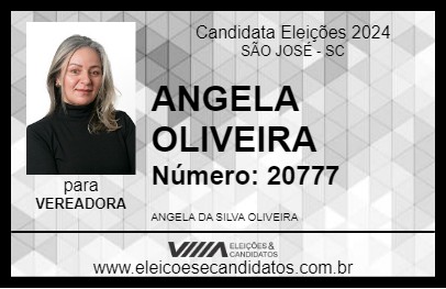 Candidato ANGELA OLIVEIRA 2024 - SÃO JOSÉ - Eleições