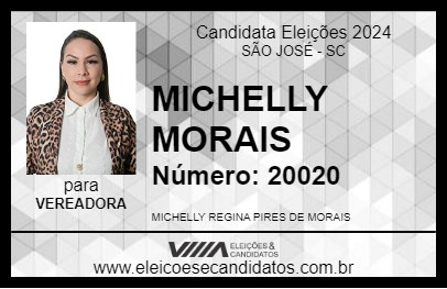 Candidato MICHELLY MORAIS 2024 - SÃO JOSÉ - Eleições