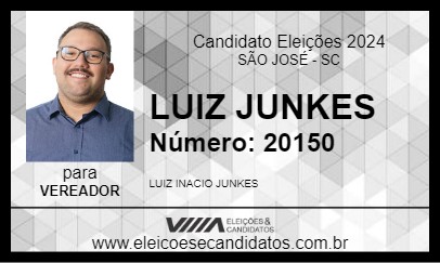 Candidato LUIZ JUNKES 2024 - SÃO JOSÉ - Eleições