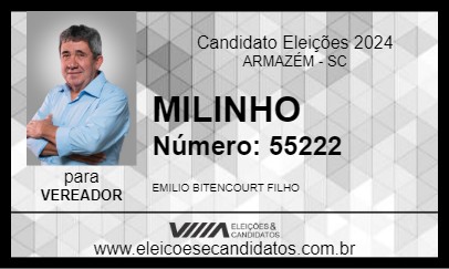 Candidato MILINHO 2024 - ARMAZÉM - Eleições