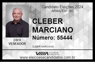 Candidato CLEBER MARCIANO 2024 - ARMAZÉM - Eleições