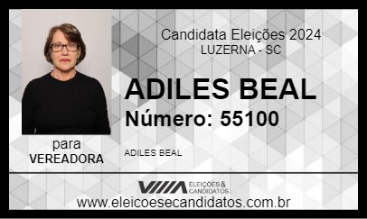 Candidato ADILES BEAL 2024 - LUZERNA - Eleições