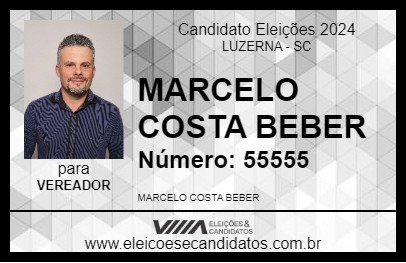 Candidato MARCELO COSTA BEBER 2024 - LUZERNA - Eleições