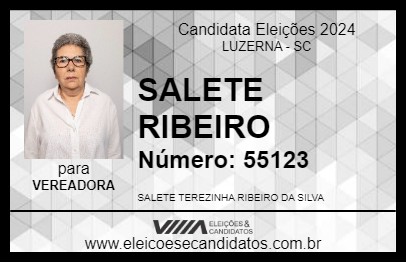 Candidato SALETE RIBEIRO 2024 - LUZERNA - Eleições