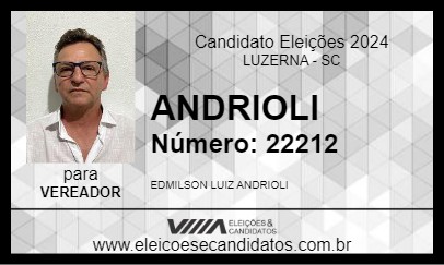 Candidato ANDRIOLI 2024 - LUZERNA - Eleições