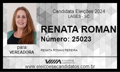 Candidato RENATA ROMAN 2024 - LAGES - Eleições