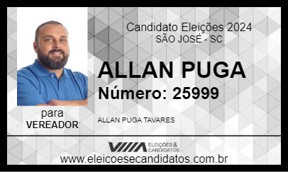 Candidato ALLAN PUGA 2024 - SÃO JOSÉ - Eleições