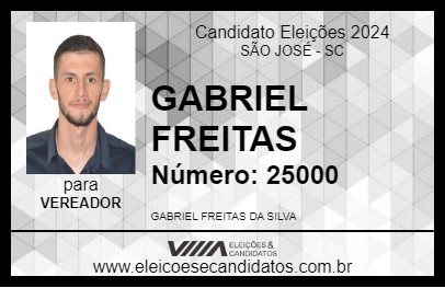 Candidato GABRIEL FREITAS 2024 - SÃO JOSÉ - Eleições