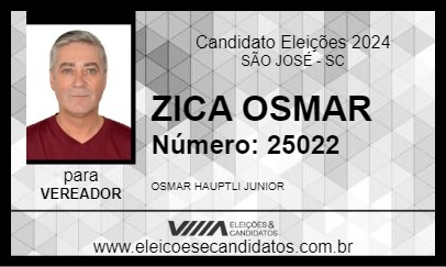 Candidato ZICA OSMAR 2024 - SÃO JOSÉ - Eleições