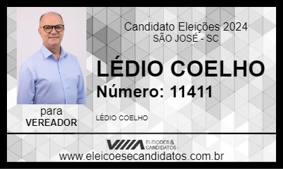 Candidato LÉDIO COELHO 2024 - SÃO JOSÉ - Eleições