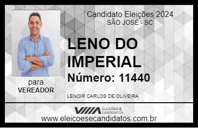 Candidato LENO DO IMPERIAL 2024 - SÃO JOSÉ - Eleições