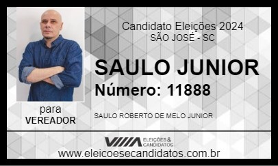 Candidato SAULO JUNIOR 2024 - SÃO JOSÉ - Eleições