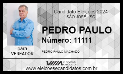 Candidato PEDRO PAULO 2024 - SÃO JOSÉ - Eleições